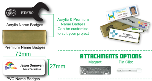 Custom name badges from ID Solutions